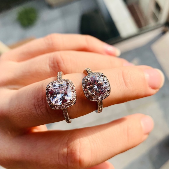 3+Ct Round Cut VVS Lab Dia Halo Engagement Ring - Picture 16 of 16